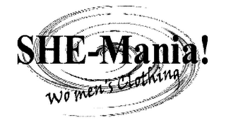 SHE-MANIA! WOMEN'S CLOTHING logo