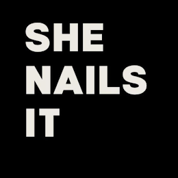SHE NAILS IT logo