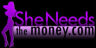 SHE NEEDS THE MONEY.COM logo