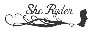 SHE RYDER logo