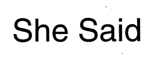 SHE SAID logo