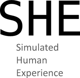 SHE SIMULATED HUMAN EXPERIENCE logo