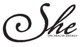 SHE SPA.HEALTH.ENERGY logo