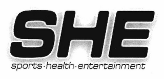SHE SPORTS · HEALTH · ENTERTAINMENT logo