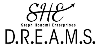 SHE STEPH HONAMI ENTERPRISES D.R.E.A.M.S. logo
