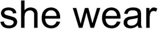SHE WEAR logo