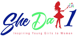 SHEDA1 INSPIRING YOUNG GIRLS TO WOMEN logo