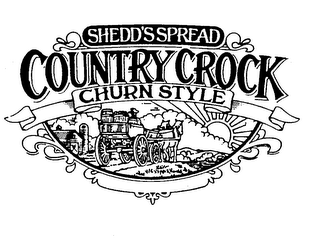 SHEDD'S SPREAD COUNTRY CROCK CHURN STYLE logo