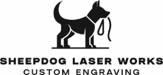 SHEEPDOG LASER WORKS CUSTOM ENGRAVING logo