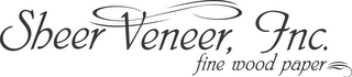 SHEER VENEER, INC. FINE WOOD PAPER logo