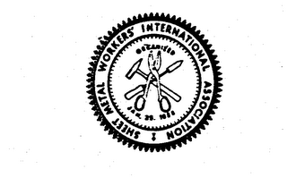 SHEET METAL WORKERS INTERNATIONAL ASSOCIATION ORGANIZED JAN. 25 1888 logo