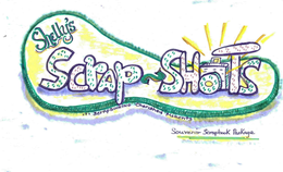 SHELLY'S SCRAP-SHOTS SCRAPBOOKING CHERISED MOMENTS SOUVENIR SCRAPBOOK PACKAGE logo