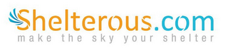 SHELTEROUS.COM MAKE THE SKY YOUR SHELTER logo