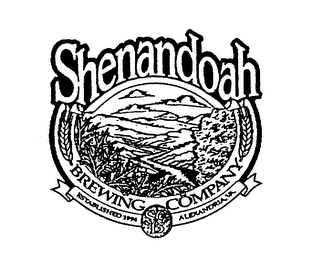 SHENANDOAH BREWING COMPANY SCB ESTABLISHED 1994 ALEXANDRIA, VA logo