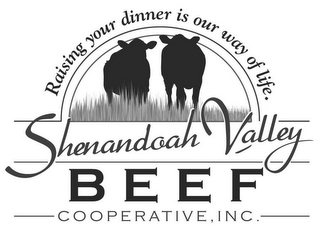 SHENANDOAH VALLEY BEEF COOPERATIVE, INC. RAISING YOUR DINNER IS OUR WAY OF LIFE. logo