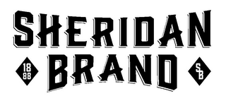 SHERIDAN BRAND 18 88 S B logo