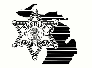SHERIFF MACOMB COUNTY E PLURIBUS UNUM TUEBOR SI QUAERIS PENINSULAM AMOENAM CIRCUMSPICE logo