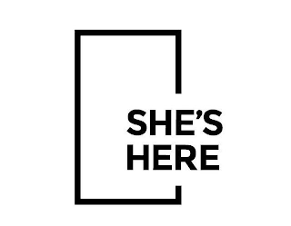 SHE'S HERE logo