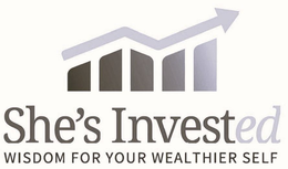 SHE'S INVESTED WISDOM FOR YOUR WEALTHIER SELF logo