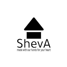 SHEVA MADE WITH OUR HANDS FOR YOUR HEART logo