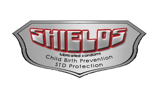 SHIELDS LUBRICATED CONDOMS CHILD BIRTH PREVENTION STD PROTECTION logo