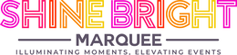 SHINE BRIGHT MARQUEE ILLUMINATING MOMENTS ELEVATING EVENTS logo