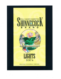 SHINNECOCK BRAND FULL FLAVOR CIGARETTES LIGHTS 100'S SOLD ONLY IN SOVEREIGN TERRITORY logo