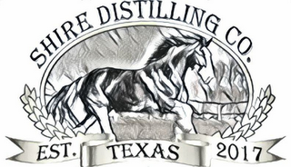 SHIRE DISTILLING CO. EST TEXAS 2017 logo