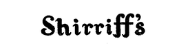 SHIRRIFF'S logo