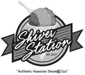 SHIVER STATION EST. 2017 "AUTHENTIC HAWAIIAN SHAVED ICE" logo
