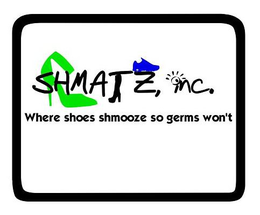 SHMATZ, INC. WHERE SHOES SHMOOZE SO GERMS WON'T logo