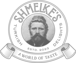 SHMELKE'S TURKISH DELIGHTS ESTD. 2023 A WORLD OF TASTE logo