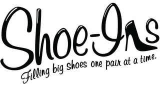 SHOE-INS FILLING BIG SHOES ONE PAIR AT A TIME. logo