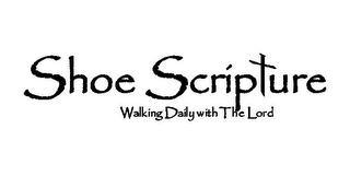 SHOE SCRIPTURE WALKING DAILY WITH THE LORD logo