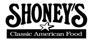 SHONEY'S CLASSIC AMERICAN FOOD logo