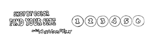 SHOP BY COLOR FIND YOUR SIZE WITH ACTIONFLEX 123456 logo