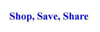 SHOP, SAVE, SHARE logo