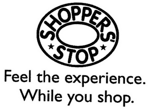 SHOPPERS' STOP FEEL THE EXPERIENCE. WHILE YOU SHOP. logo