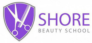 SHORE BEAUTY SCHOOL logo