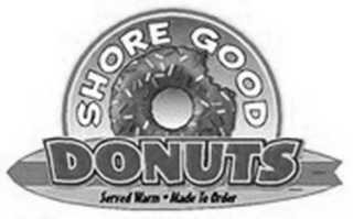SHORE GOOD DONUTS SERVED WARM · MADE TO ORDER logo