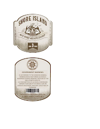 SHORE ISLAND MALT WHISKY AGED WITH COCONUT, HANDMADE IN PUERTO RICO, AGED 3 YEARS logo