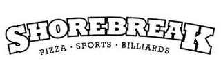 SHOREBREAK PIZZA · SPORTS · BILLIARDS logo