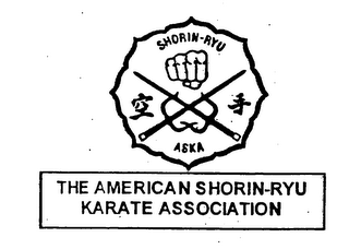 SHORIN-RYU ASKA THE AMERICAN SHORIN-RYU KARATE ASSOCIATION logo