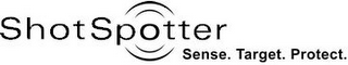 SHOTSPOTTER SENSE. TARGET. PROTECT. logo