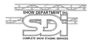 SHOW DEPARTMENT INC. SDI COMPLETE SHOW STAGING SERVICES logo