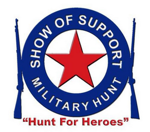 SHOW OF SUPPORT MILITARY HUNT "HUNT FOR HEROES" logo