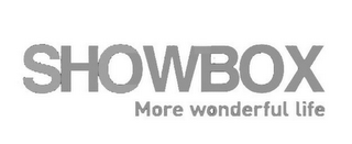 SHOWBOX MORE WONDERFUL LIFE logo