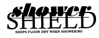 SHOWER SHIELD KEEPS FLOOR DRY WHEN SHOWERING logo