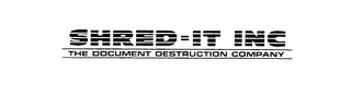 SHRED-IT INC THE DOCUMENT DESTRUCTION COMPANY logo
