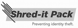 SHRED-IT PACK PREVENTING IDENTITY THEFT. logo